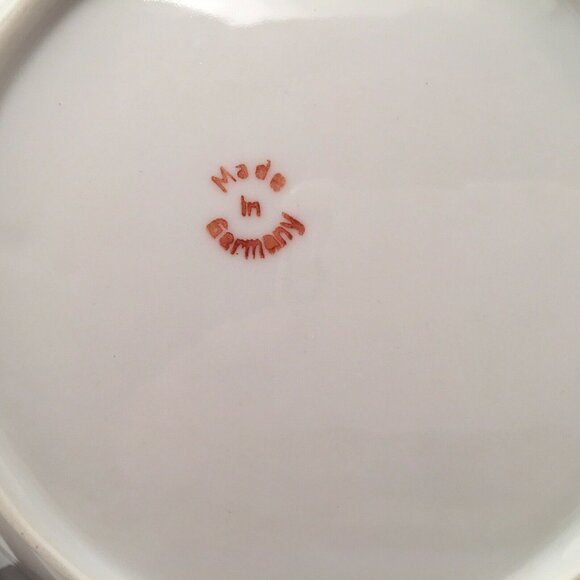 Vintage Lemon Server Nappy Dish Leaf Plate Candy Trinket Tray Germany 7" x 6" - Picture 4 of 6